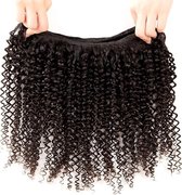 Human Hairweaves | Kinky Curly | 24" / 60cm | Natural color 1B Zwart / Bruin| Brazillian Remy Hair