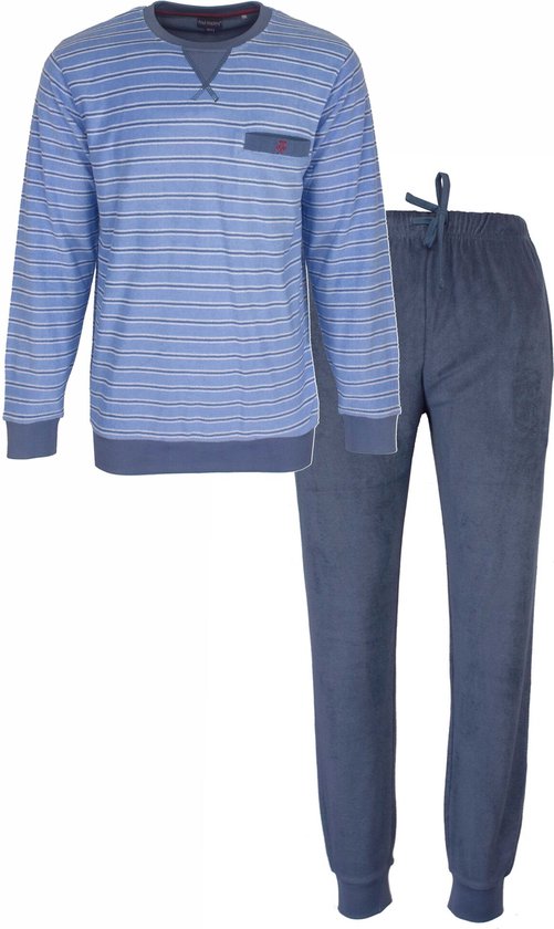 Paul Hopkins-Pyjama Homme-Stripes Design-Terrycloth- Blauw. - Taille L