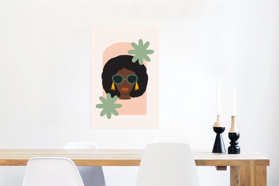 Affiche Femme - Été - Fleurs - 60x90 cm