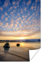 Poster Sunset on the beach 40x60 cm - Tirage photo sur Poster (décoration murale salon / chambre) / Mer et plage