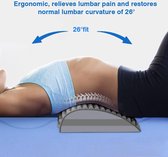 Stretcher, nek- en rugstrekker, rug- en nekstrekker, 2-in-1, rugstretcher, voor het verlichten van nek- en rugpijn en ontspanning (grijs)