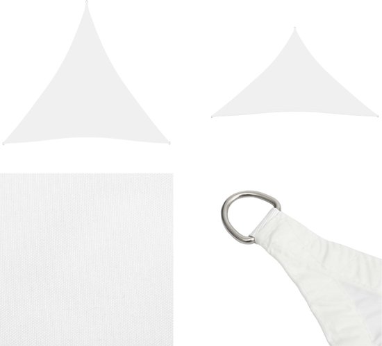 vidaXL Pare-soleil triangulaire 4-5x4-5x4-5 m Tissu Oxford Blanc - Voile d'ombrage - Voiles d'ombrage - Toile d'ombrage - Toile d'ombrage