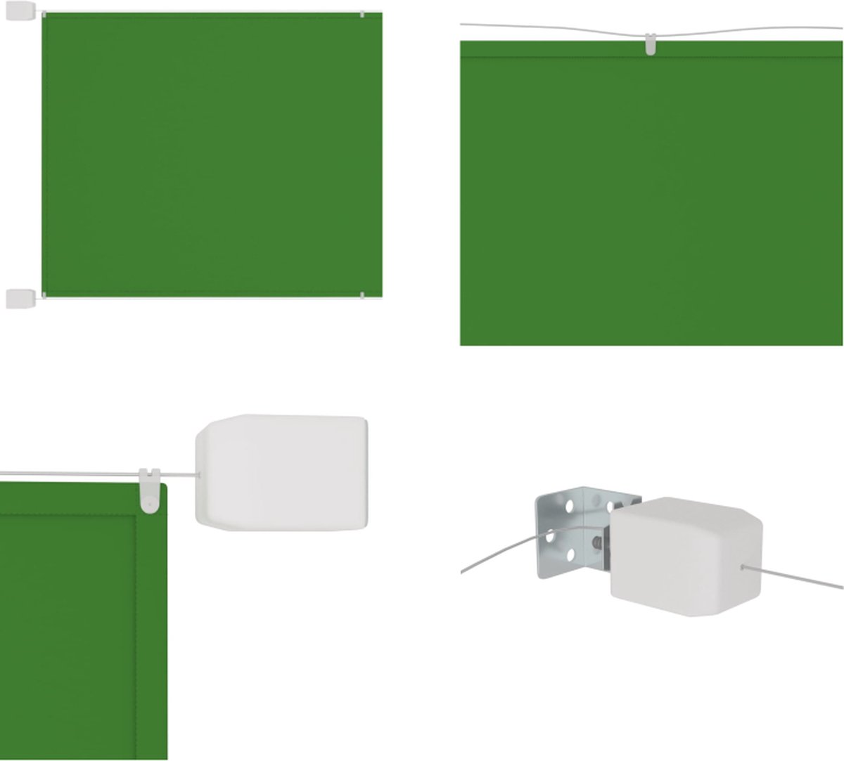 VidaXL Luifel verticaal 300x360 cm oxford stof lichtgroen Verticale Luifel Verticale Luifels Luifel Verticaal Scherm