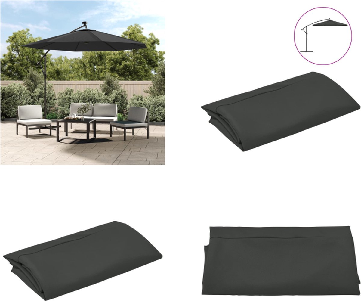 Solarflex T2 Led zweefparasol 350 cm taupe voor uw tuin