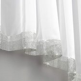 Kant-en-klaar gordijn van voile NIEUW Top Design Set gordijnen met plooiband Mooie woonkamer keukengordijn met plooiband en zirkoon LB-223 (120 x 400 cm)
