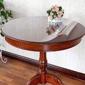 Transparant tafelkleed, rond, 90 - 110 cm, pvc-kunststof, tafelbescherming, transparant, met elastiek, tafelbeschermfolie, outdoor, weerbestendig, rond, herbruikbaar