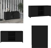 vidaXL Tv-meubel 102x37-5x52-5 cm spaanplaat zwart - Tv-meubel - Tv-meubelen - Tv-kast - Televisiemeubel