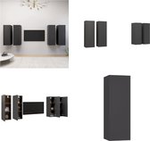 vidaXL Tv-meubelen 4 st 30-5x30x90 cm spaanplaat grijs - Tv-kast - Tv-kasten - Televisiekast - Televisiekasten