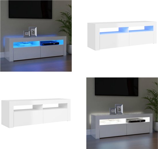 vidaXL 5-delige Tv-meubelset bewerkt hout hoogglans wit, tv-meubel, hifi- kast, tv kast, hifi-meubel, media-kast, tv meubel, hifi meubel, hifi kast