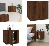 vidaXL Tv-wandmeubel 40x34-5x40 cm bruineikenkleurig - Tv-kast - Tv-kasten - Televisiekast - Bijzetkast