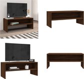 vidaXL Tv-meubel 100x40x40 cm bewerkt hout bruineikenkleurig - Tv Meubel - Tv Meubels - Tv Kast - Tv Kasten