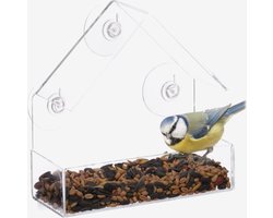 Vogelvoederhuisje raam - Vogelhuisjes - Doorzichtig met Zuignap