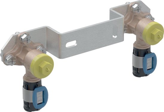 Geberit FlowFit geminibeugel met 2 muurplaten brons d16-Rp1/2 | bol
