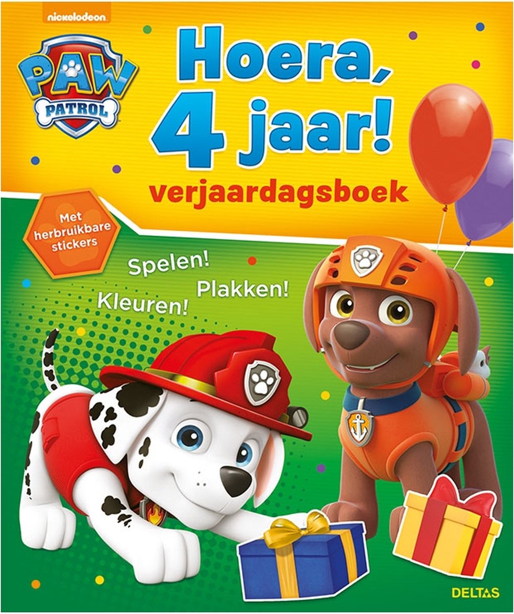 Bol.com PAW Patrol - Kleurboek - Hoera, 4 jaar - Verjaardagsboek aanbieding