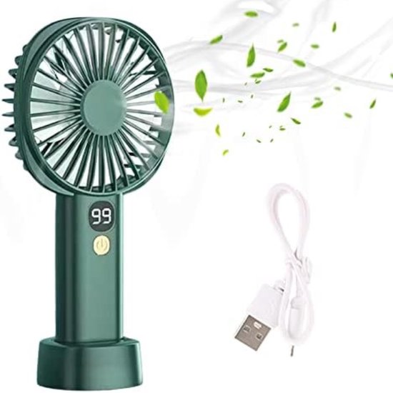 WUSJCOF Handventilator Mit Powerbank – Mini, Leise & Aufladbar