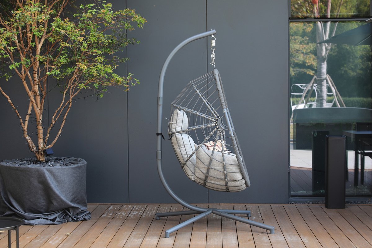 Sens-Line Lisa hangstoel - Metaal - 103cm - Zwart