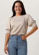Minus Liva Knit Tee Tops & T-shirts Dames - Shirt - Zand - Maat XL