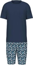 Calida Relax Imprint Pyjama korte broek - 407 Blue - maat XXL (XXL) - Heren Volwassenen - 100% katoen- 47087-407-XXL