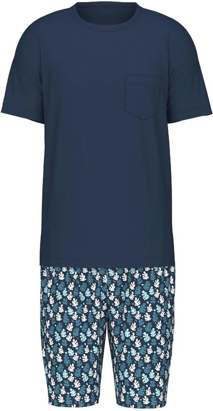 Calida Relax Imprint Pyjama korte broek - 407 Blue - maat XXL (XXL) - Heren Volwassenen - 100% katoen- 47087-407-XXL