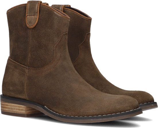 Hip H1025 Enkellaarsjes - Enkelboots met rits - Meisjes - Bruin - Maat 35