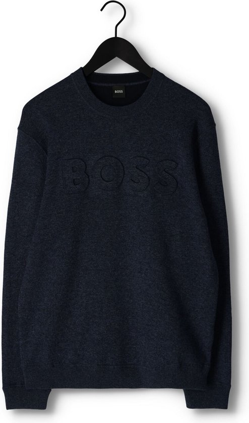Boss Foccus Truien & Vesten Heren - Sweater - Hoodie - Vest- Donkerblauw - Maat S
