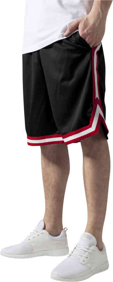 Urban Classics Stripes Mesh Korte broek 5XL Zwart