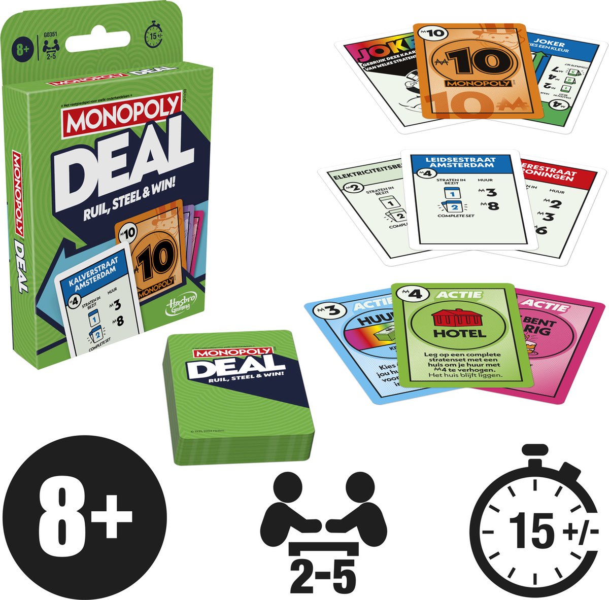 Monopoly Deal Kaartspel - Nederlandse Editie — afbeelding 4