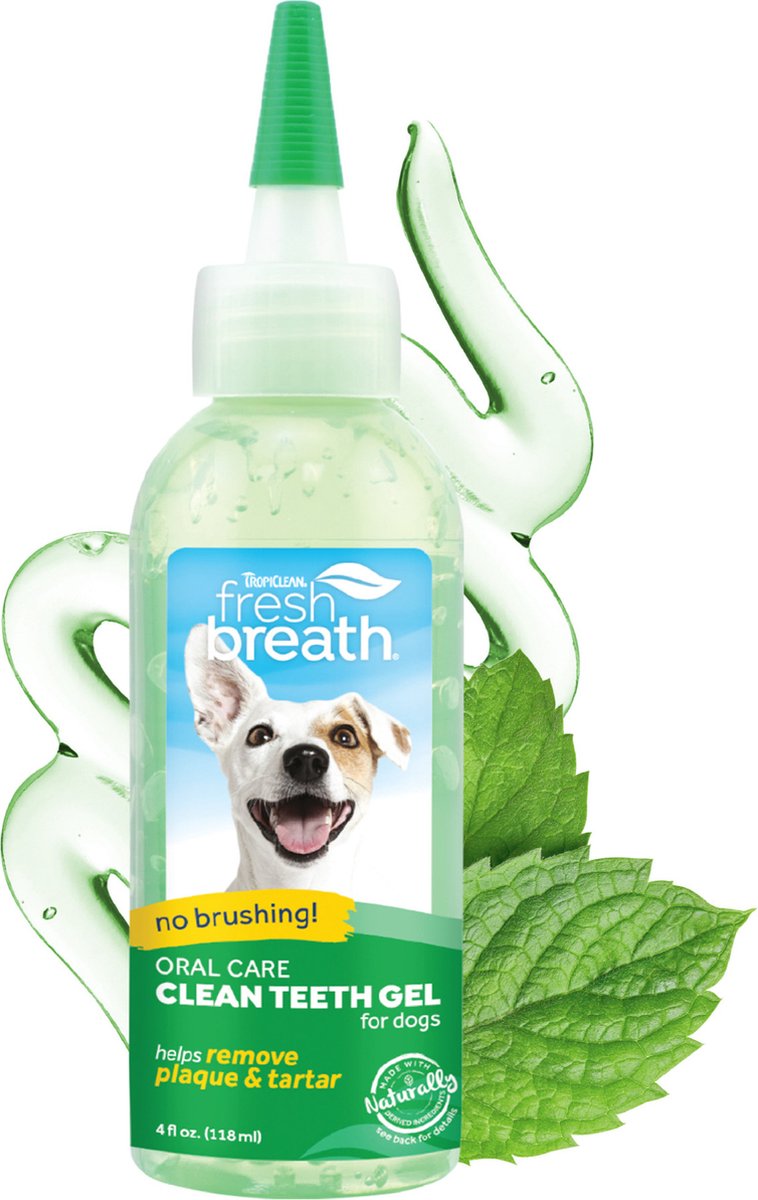 TropiClean Fresh Breath - Tandgel Honden Gebitsverzorging - Munt - 118 ml