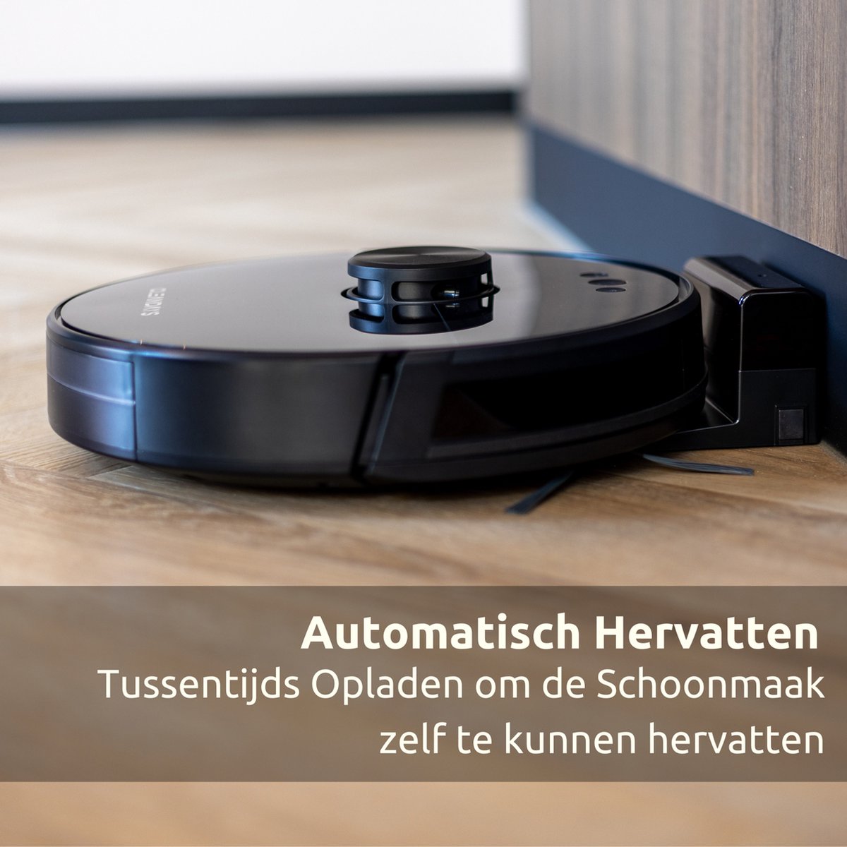 Lidar Robotstofzuiger met Dweilfunctie - Laser Navigatie - Y-mopping dweilrobot - geschikt voor huisdieren - met laadstation - CleanDays XR-500 — afbeelding 7