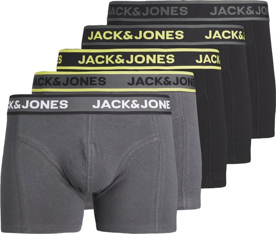 JACK&JONES ADDITIONALS JACSPEED SOLID TRUNKS 5 PACK BOX Heren Onderbroek - Maat L