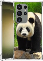 TPU Siliconen Hoesje Geschikt voor Samsung Galaxy S24 Ultra GSM Hoesje met doorzichtige rand Panda