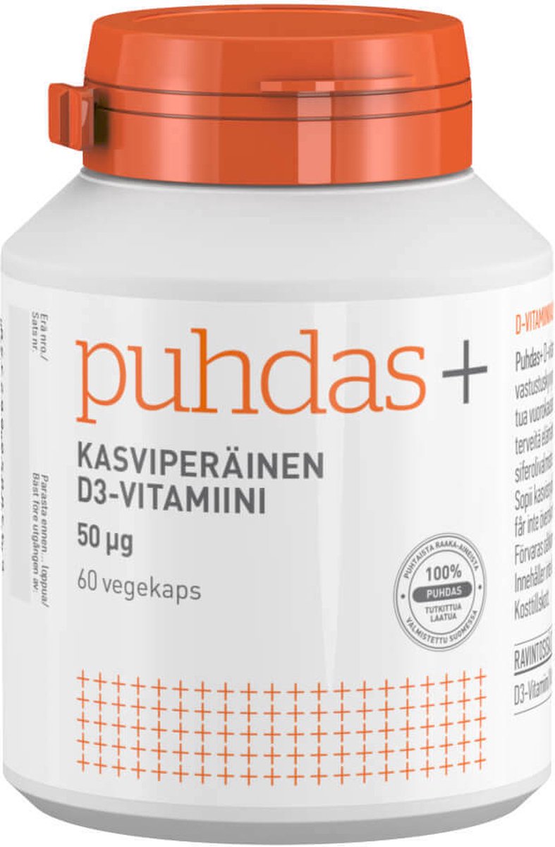 Goedkoopste Vegan Vitamine D3 50µg - Puhdas Plus
