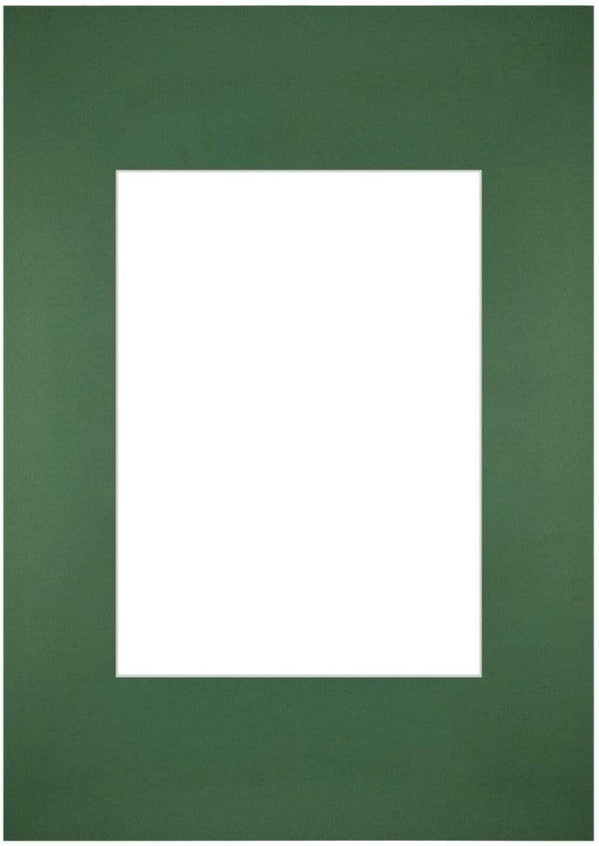 Passe-Partout Fotomaat 13x18 cm - Lijstmaat 21x29,7 cm - Groen Bos - Museumkarton - Fotolijst niet inbegrepen