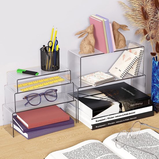 Set de 5 supports de présentation en acrylique transparent pour figurines populaires, gâteaux, desserts et décoration de table