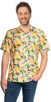 Partychimp Luxe Hawaii Blouse Mannen Banaan Carnavalskleding Heren Foute Party Verkleedkleren Volwassenen - Polyester - Multicolor - Maat L