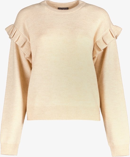 Pull femme TwoDay à volants beige - Taille S