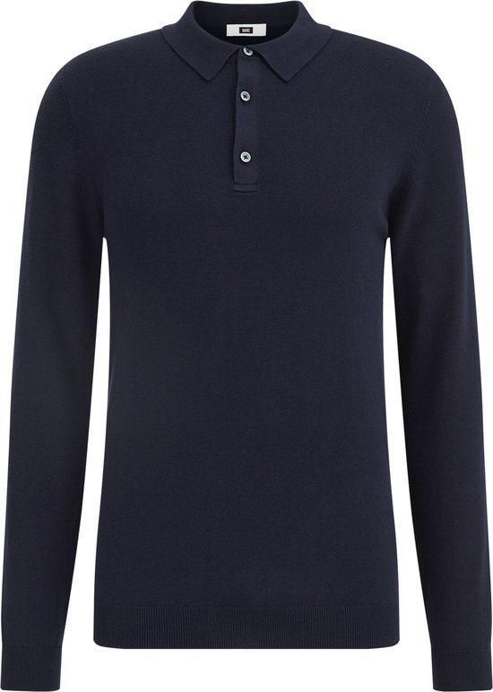 WE Fashion Heren fijngebreide polo