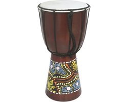 Bongo drums/trommel handgemaakt - hoogte 30 cm - met Afrikaanse print