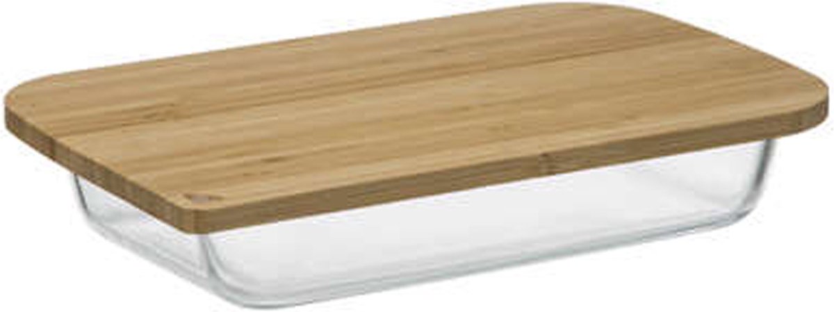 5Five Ovenschaal met deksel - borosilicaat glas - rechthoek - 1.6 Liter - 29 x 19 x 5 cm