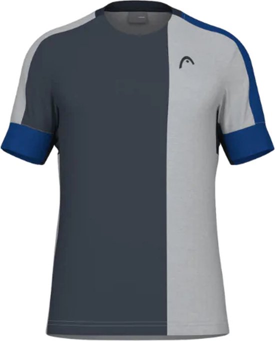 Head T-shirt Tech Padel Grijs/Blauw/Blauw Padel Maat M