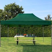 Tente de fête Easy Up 3x4,5 m Pavillon pliant, acier PREMIUM 40mm, vert foncé
