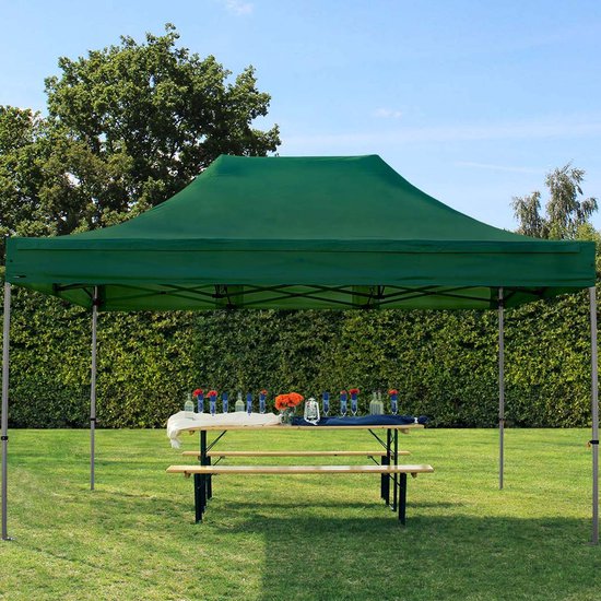 MaxxGarden Vouwpaviljoen 3x3m - Waterdicht - pop-up - incl. tas - UV-bescherming 50 - vouwpaviljoen, tuintent, partytent - Grijs