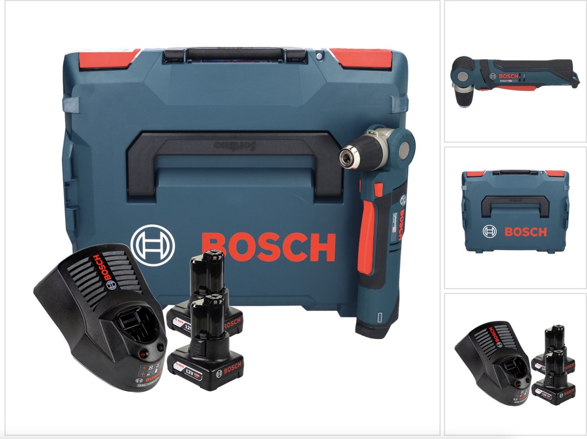 Bosch Professional GWB 12V-10 accu haakse boormachine 12 V + 2x accu 6.0 Ah + lader + L-Boxx