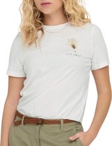 Only Life Feathers T-shirt Vrouwen - Maat M