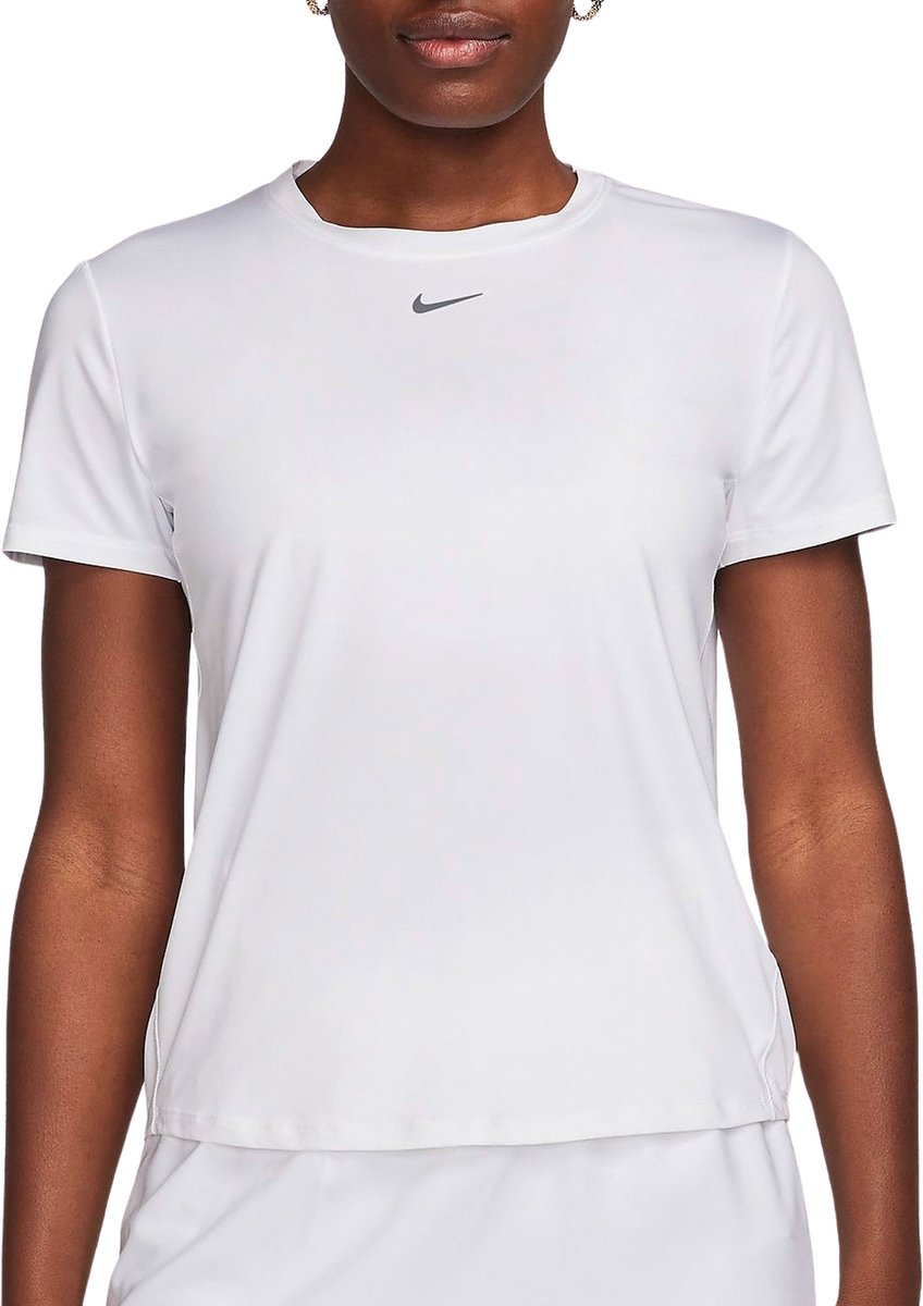 NIKE W NK ONE CLASSIC DF SS TOP Dames Sporttop Wit