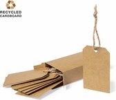 Cadeau tags/labels - kraftpapier/karton aan touwtjes - 20x stuks - 5 x 9 cm - kado etiketten