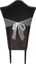 Tule stof op rol - 2x - grijs - 30cm x 9meter - Organza/mesh decoratie stoffen