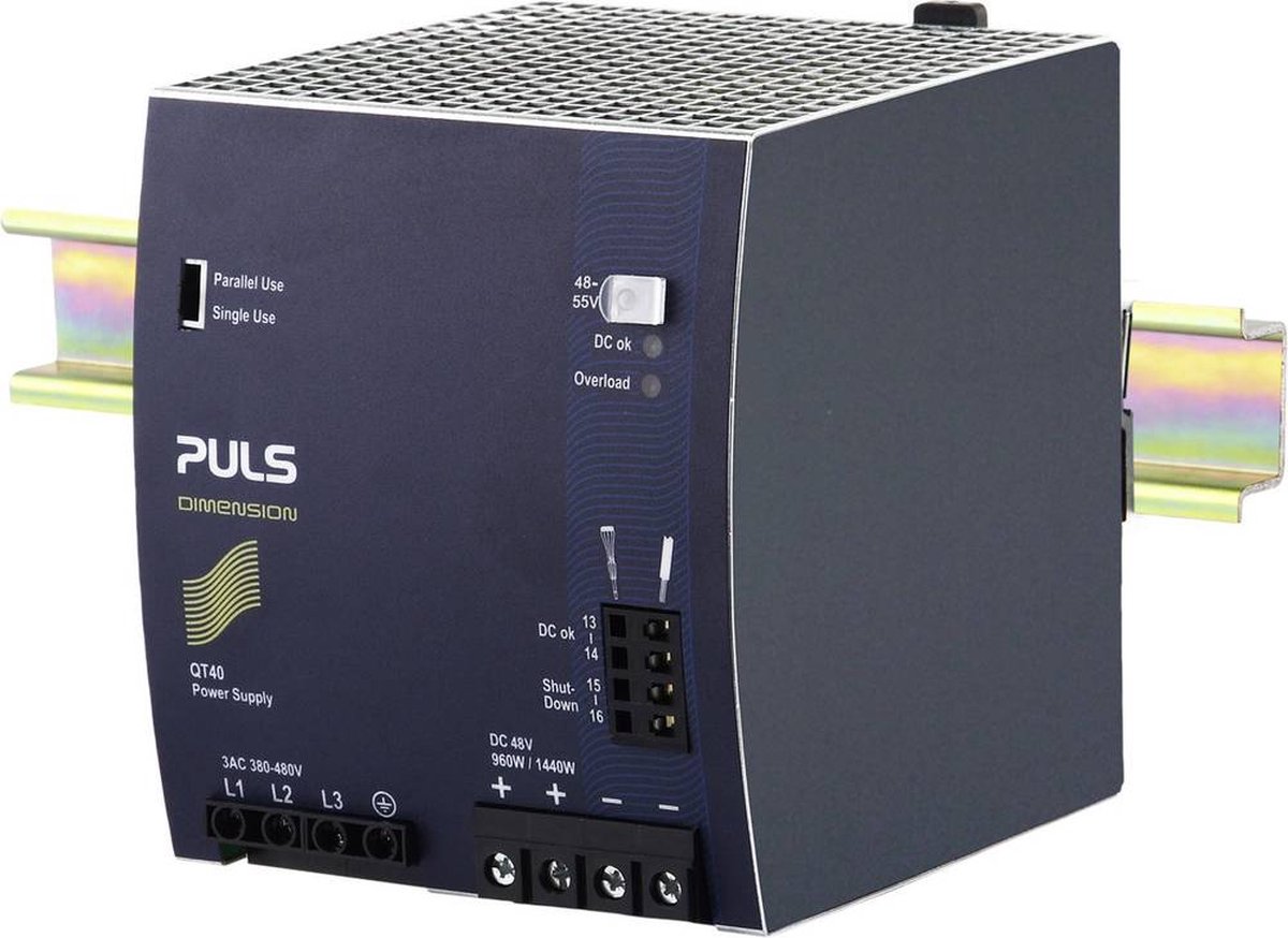 PULS QT40.481 DIN-rail netvoeding – 48 V/DC – 20 A – 960 W – 1 uitgang