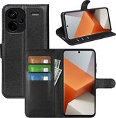 Coque Xiaomi Redmi Note 13 Pro Plus - MobyDefend Étui portefeuille en simili cuir (fermeture avant) - Zwart - Étui pour téléphone portable - Étui de téléphone adapté pour -