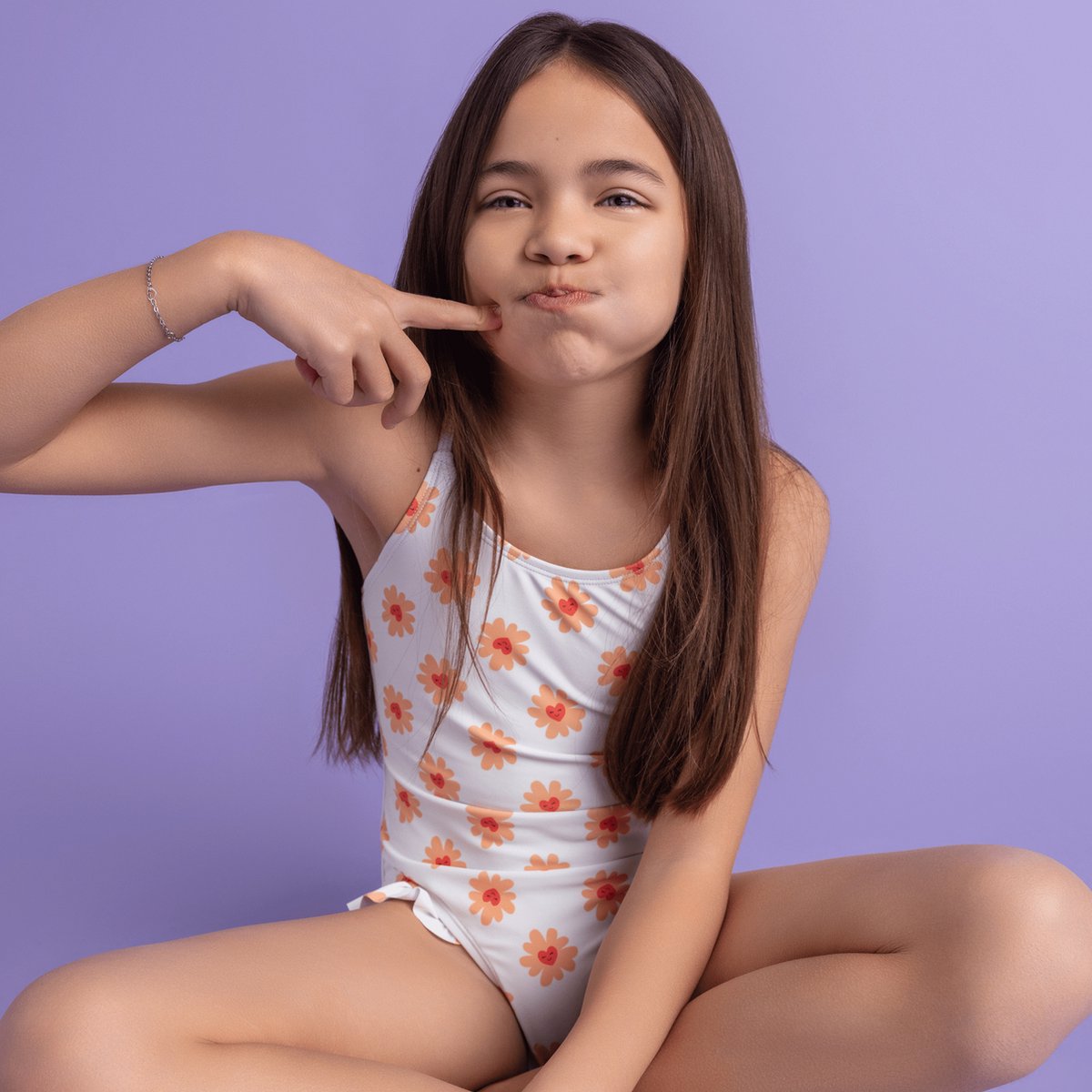 Swim Essentials | Meerkleurig Bloemen Meisjes UV Badpak - Maat